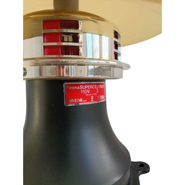 Siren 42113 supercelerest acoustic warning device 110vac/dc bk